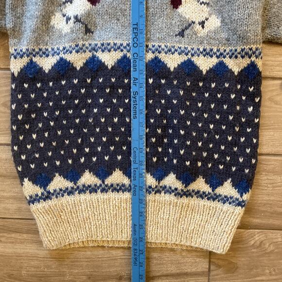 Woolrich Duck Mallard Graphic Knit Sweater Pullover 100% Wool Size Medium - Picture 4 of 8